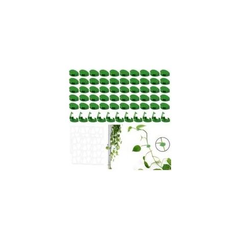 60 Stück Kletterpflanzenclips für Wände, selbstklebende, blattförmige Pflanzenclips, Stützclips für Kletterpflanzen an Wänden und im Garten
