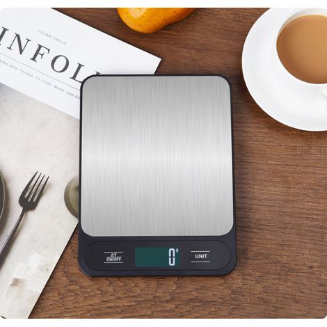 Balance de cuisine rechargeable (capacité de 10 kg / précision de 1 gramme) pour un pesage précis balance de pâtisserie portable. (1/5)