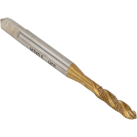 1 pièce Taraud manuel métrique à spirale M3, HSS avec revêtement Ti, pour trous borgnes et matériaux collants (1/5)