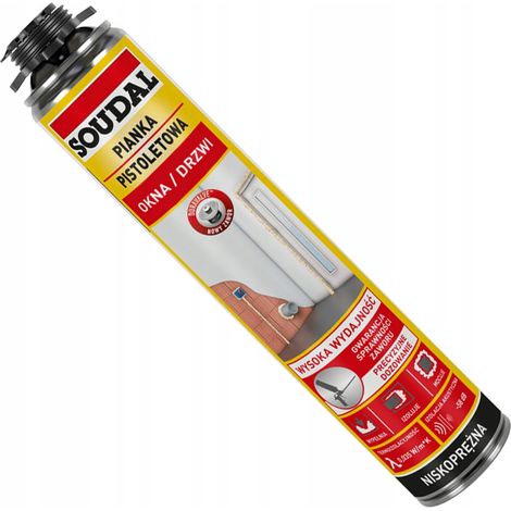 Mousse De Montage Pistolet Soudal Yellow, 750 ml, Faible Expansion