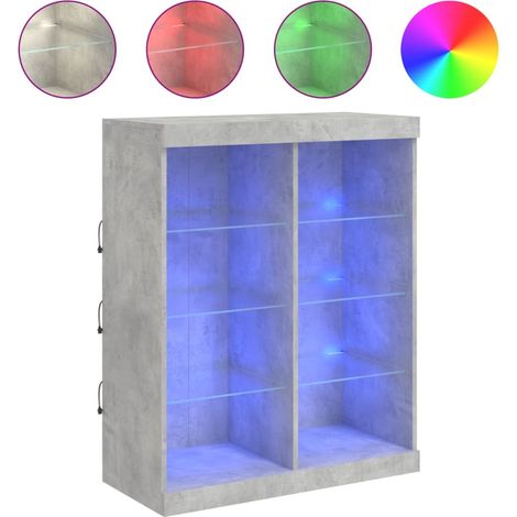 Maison Exclusive - Credenza con Luci LED Grigio Cemento 81x37x100 cm