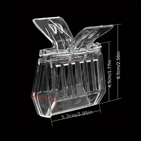 1 pince en plastique transparent pour cage de reine d'abeille, équipement apicole, outils pour apiculteurs, attrape-abeilles durable et portable, 2,7x2x1,9 pouces (1/4)