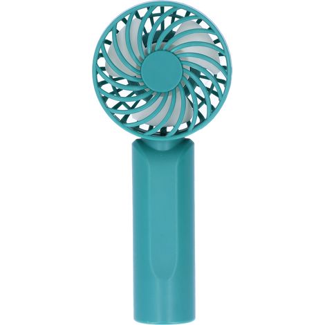 Ventilateur de Poche 3 Vitesses avec Support Téléphone Portable pour Étudiant - Vert (1/5)