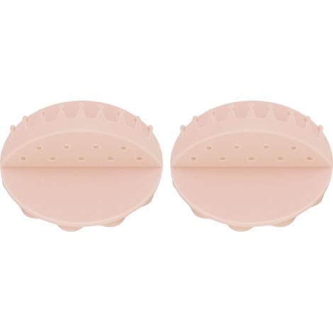 Recolteur de Cheveux Murale Silicone 2PCS Puissant Facile a Nettoyer Anti-Rupture Beige pour Douche (1/5)