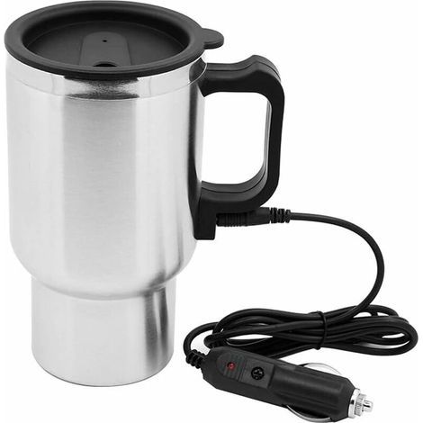 Car Mug Warmer, 12V 450ml Electric Smart Heated Cup Kettle, Car Heating Mug - Travel Mugs with Lid and Handle - LIAIKI (1/5)