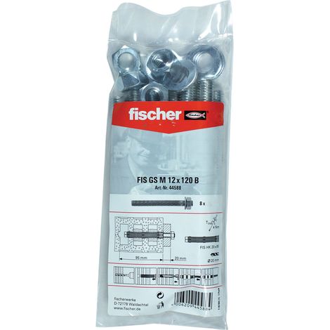 Fischer 8x Ancrage filetés FIS GS M12 x 120 - 044588 (1/2)