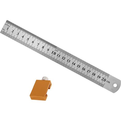 Règle de menuiserie en aluminium avec bloc positionnement. Outil (1/5)