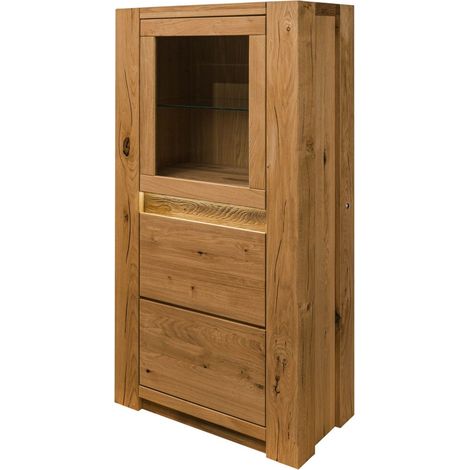 Highboard Wildeiche 73x40x142 braun geölt KENT 306