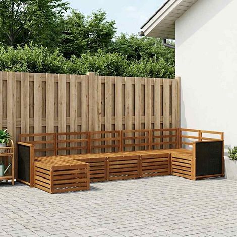 vidaXL Outdoor Sofa Set 6 pcs Natural Solid Acacia Wood (1/5)