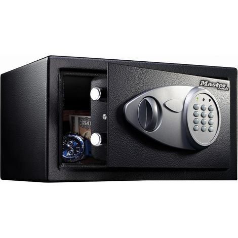 Master Lock – Coffre-fort à combinaison électronique 19,4 x 29 x 26,4 cm – Fixation murale – Acier renforcé – 2 pênes de sécurité (1/10)