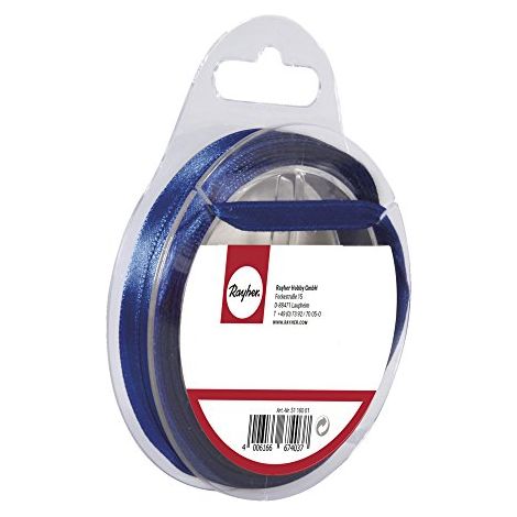 RAYHER - NASTRO DI RASO COLORE BLU SCURO- Ø7MM x 10MT (1/2)