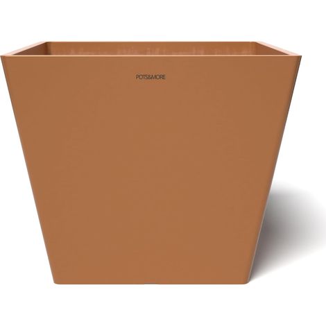 1 - Pot De Fleurs - Accessoire Jardinage - Forme Carrée - Pour Plantes D&39intérieur Et Arbustes - Couleur Terre Cuite - 31x31x25,6cm (1/5)