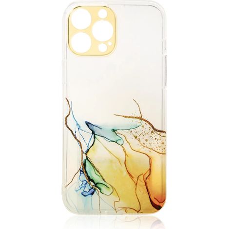 Custodia effetto marmo per Xiaomi Redmi Note 11 Pro, cover in gel effetto marmo arancione (1/5)