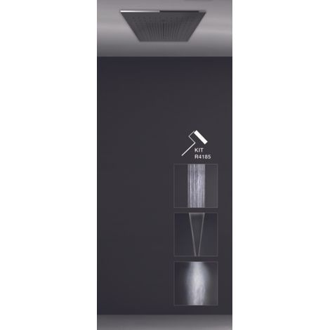 Gessi Minimali, système de douche intégré 505x505 types de jets