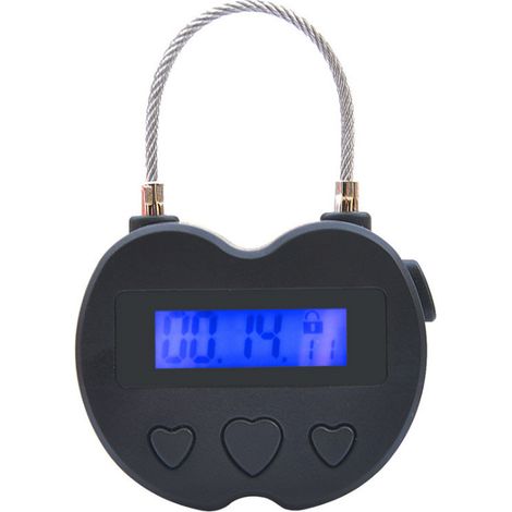 Lot de 2 cadenas à minuterie intelligents, écran LCD, rechargeables par USB, pour les voyages (1/5)