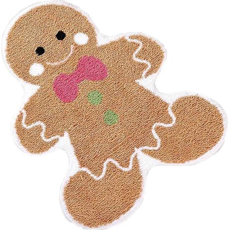 Tapis de bain décoratif de Noël, tapis de Noël, tapis de salle de bain, tapis de Noël pour chambre, décoration pour cuisine, salle de bain et salon (1/5)