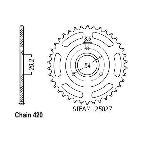 Couronne Z 50 Monkey 1980-1985 - 420 - 39 Dents - Similaire JTR255