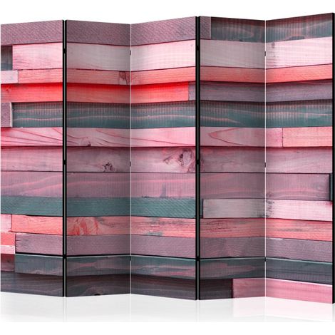 Paravent 5 Volets "Pink Manor" 172x225cm (1/2)
