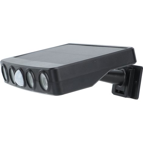 Lampes solaires pour clôture, 3 modes d'éclairage, détecteur de mouvement, étanches IP44, à énergie solaire, pour jardin, lumière blanche (1/5)