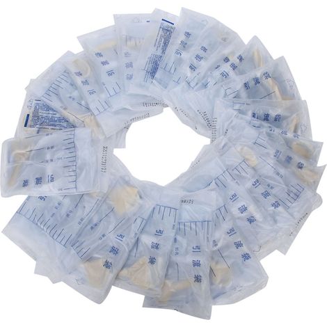 Lot de 25 sacs de recueil d'urine jetables pour hommes, 1000 ml, pour un usage domestique. (1/5)