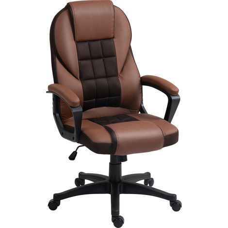 Office Chair, Faux Leather, Swivel, 65 x 69 x 120 cm, Brown (1/5)
