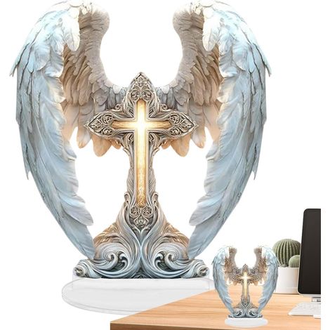 mit gekreuzten Gebetsflügeln spirituelle Engelsflügel