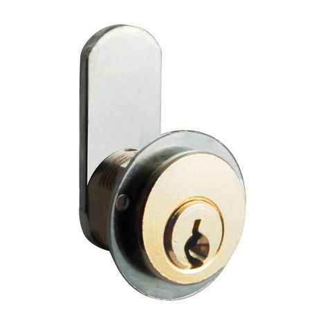 SERRATURA A CILINDRO LEVA DRITTA 22 MERONI - OTTONE CROMATO F.MM 20 L.MM 16- 5 pezzi