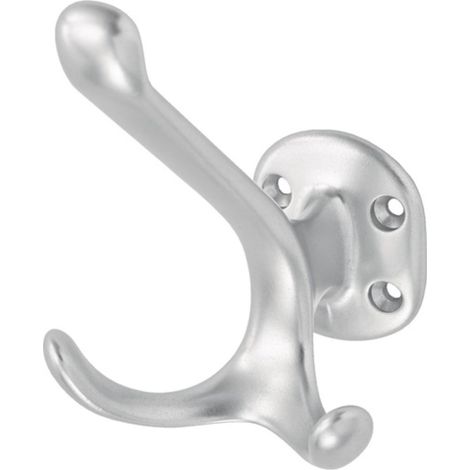 hermeta Huthaken 0028 doble 90 mm aluminio anodizado plateado 100 mm - 0028-01E (1/3)