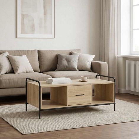 vidaXL Tavolino da salotto Rovere Sonoma 99,5 x 49 x 41 cm (1/5)