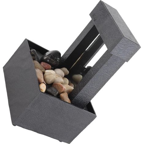 Fontaine à Eau de Table, Pompe Silencieuse, Alimentée par USB, Cascade de Bureau, Fontaine LED avec Décor en Pierre, pour la Maison, le Bureau, la Méditation, la Relaxation, 175 X 112 X 92 Mm (1/5)