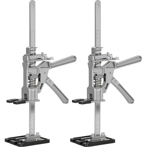 TolleTour Möbelheber Set 2 Stück, verstärkter Montageheber mit Skala, fein einstellbar 0-23 cm, für Möbel und Platten, bis 150 kg (1/5)