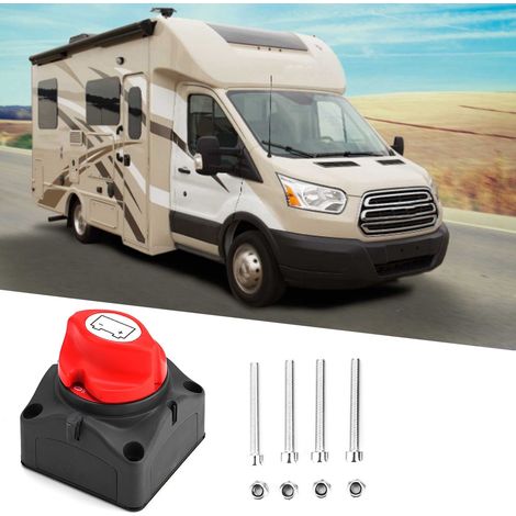 Interrupteur de batterie, sectionneur, coupe-circuit pour automobile, camping-car, bateau (1/5)
