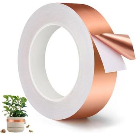 Rolle Kupfer-Schneckenschutzband, 20 m × 30 mm, selbstverschweißend, umweltfreundlicher Schutz für Hochbeete und Gemüsegärten (1/5)