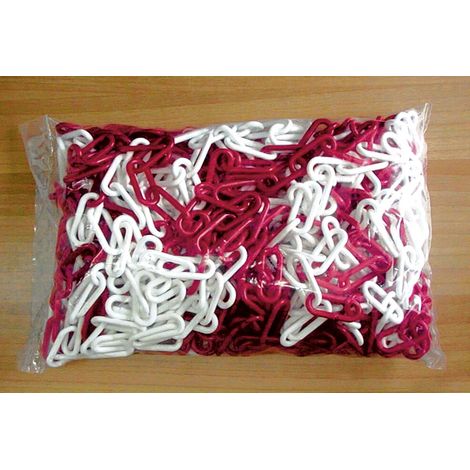 CATENA SEGNALETICA MT.25 col. Bianco/Rosso Ø mm. 6