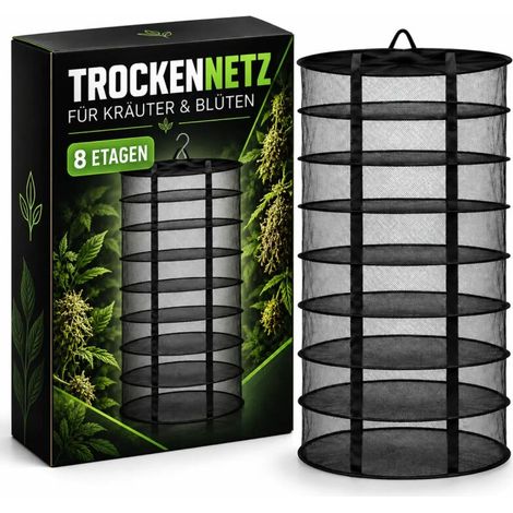 Trockennetz 55 cm 8 Etagen Trocknungsnetz Kräutertrocknung Pflanzentrocknung (1/5)