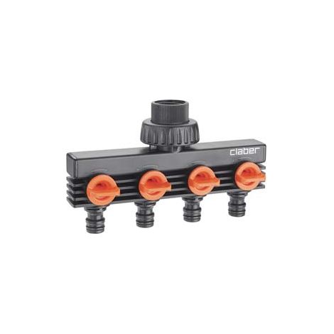 PRESA A 4 VIE CON RUBINETTI DI REGOLAZIONE- - in blister 8581 - 1 blister CLABER
