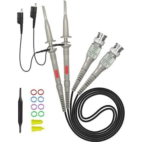 Sondes universelles pour oscilloscope – P6100, 100 MHz, avec kit d’accessoires (2 sondes 1x/10x) (1/4)