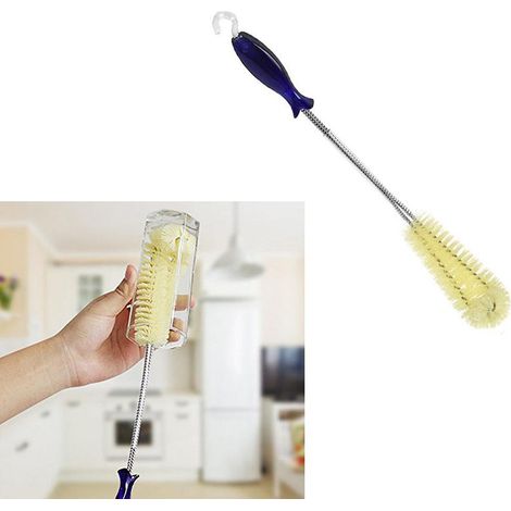Brosse pour bouteille - ManoMano Kitchen - 40cm - Nylon durable avec support de rangement pour nettoyage profond et facile - 1 pièce (1/5)