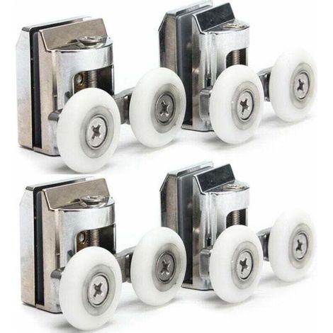 Roulette pour Porte de Douche Galets de Roulettes Douche Porte Coulissante 23mm de Roulement de Rechang Nylon Alliage de Zin (1/4)