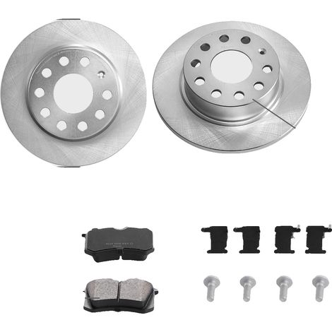 Kit de frein arrière, plaquettes en céramique à faible poussière, disques en fonte pleine, 253mm (1/2)