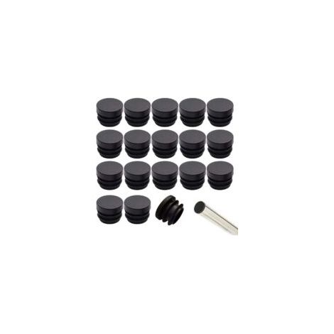 Tapones para patas de silla de 16 mm, 32 unidades, tapones redondos de plástico para tubos de sillas, tapones para patas - Crezuo (1/4)