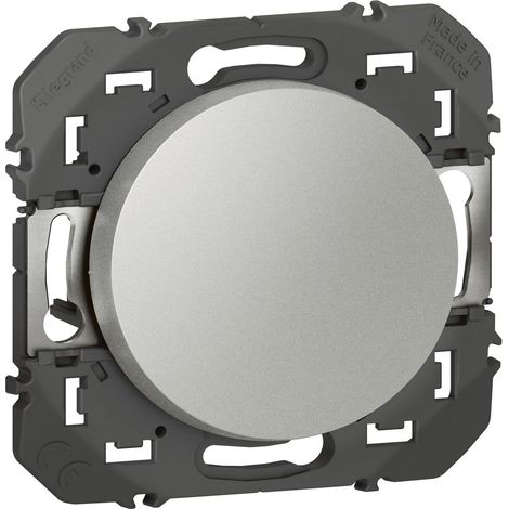 Legrand - Poussoir simple Dooxie 6A 250V - Finition Alu