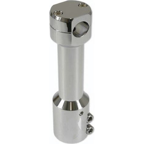 Downhill STR8 Lenkeradapter/Vorbau/Halterung, Chrom, MBK Nitro/Yamaha Aerox