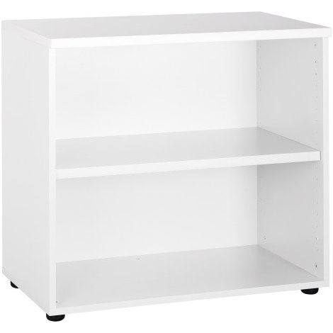 Bibliothèque basse  L 80 x P 45 x H 75,5 cm Practica - top blanc - Maxiburo