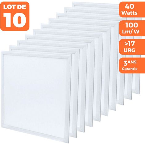 Europalamp – Dalles LED PREMIUM ultra slim 600x600 mm 40W – Blanc neutre 4000K – Épaisseur 9 mm – Flux lumineux 4000 lumens (1/5)