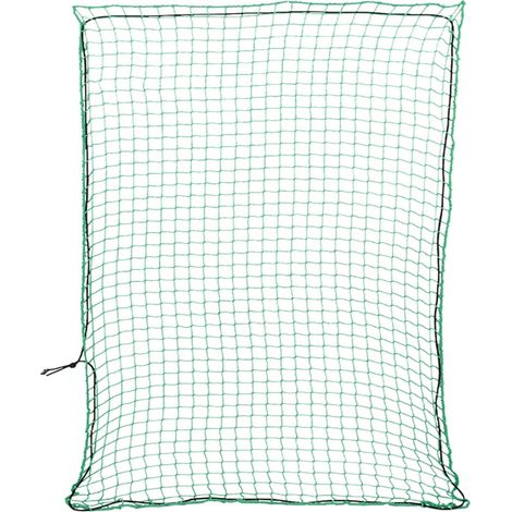 Rete per protezione rimorchio ancoraggio portapacchi con corda elastica 3,5 x 3 m PP verde 020042208