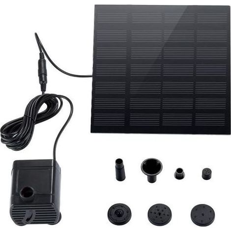 Pompe à eau submersible pour bassin de jardin à fontaine à énergie solaire Riloer 180L / H (1/5)