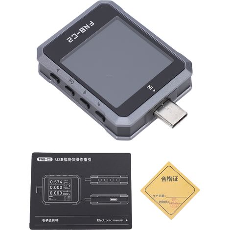 Tester per cavi USB con protocollo di ricarica rapida, tensione elevata 50 V, ADC a 20 bit, misuratore di potenza con risoluzione a 7 cifre per QC PD SCP AFC VOOC WARP Super MTK-PE FNB C2. (1/5)