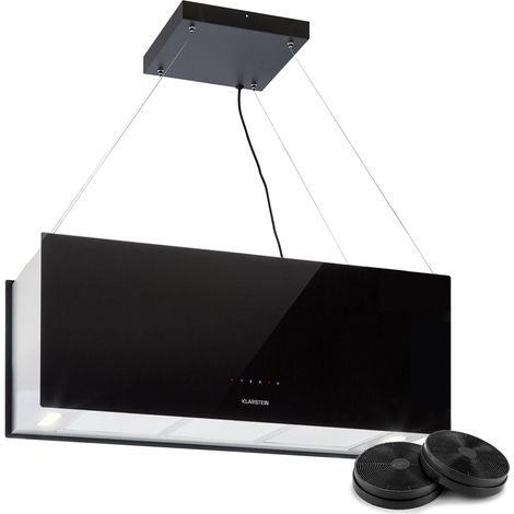 Kronleuchter XL Hotte îlot 90cm Recyclage d'air 590 m³/h classe A - no (1/5)