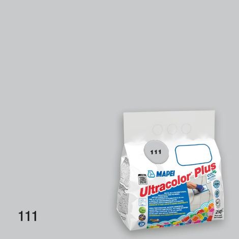 Stucco fughe resistente muffa antieffluorescenze ceramiche ultracolor plus 2 kg colore- grigio argento - 111 - confezione 1